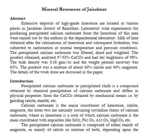 Mineral Resources of Jaisalmer