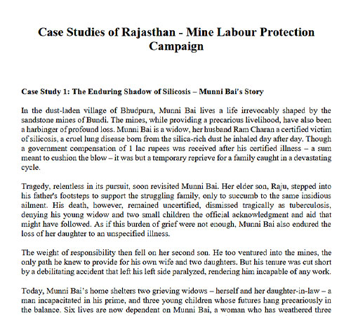 Case Studies of Rajasthan - MLPC