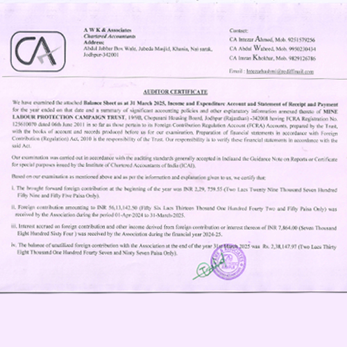 FCRA Audit Report FY 2024-25