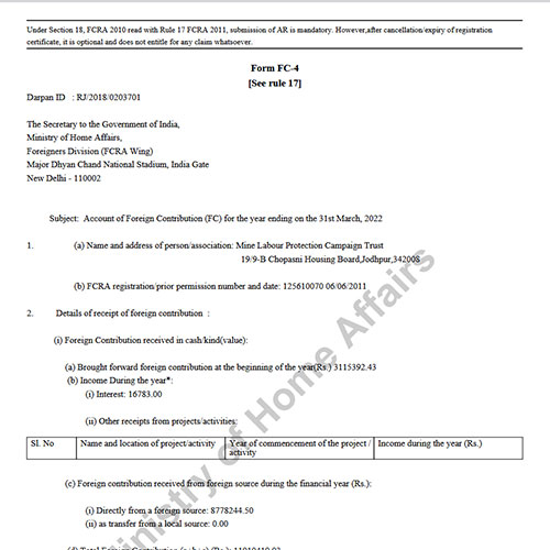 FCRA_FC-4 Annual Return_2021-22