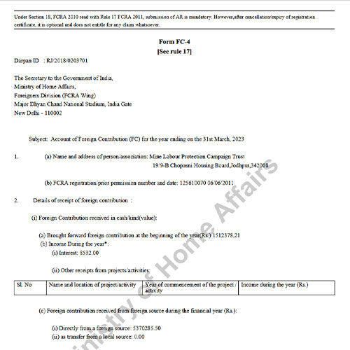 FCRA_FC-4 Annual Return_2022-23