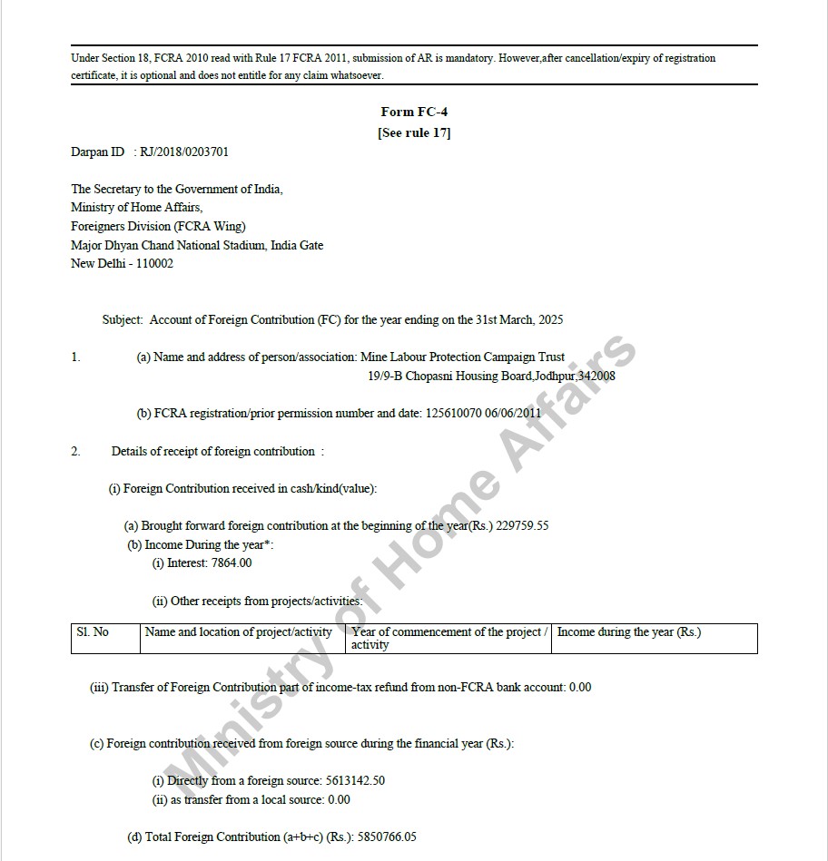 FCRA_FC-4 Annual Return_2024-25