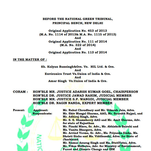 Asbestos case Orders NGT